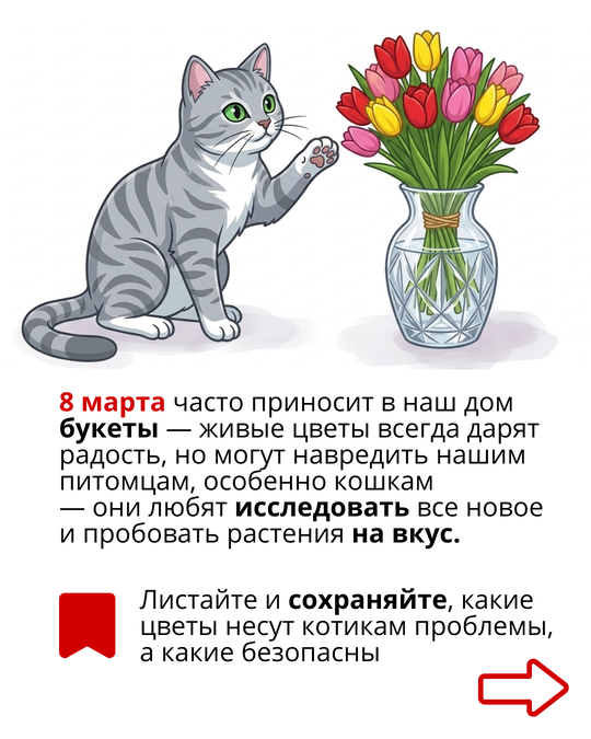 Опасные и безопасные цветы для кошек и собак