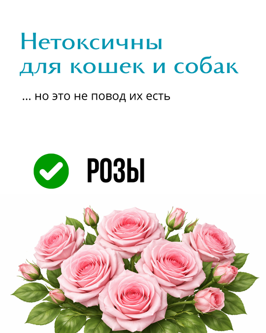 Розы безопаснее для кошек и собак
